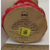 7" Gurley Candle Boy Choir Figurine Red Robe Caroler Holiday Christmas 69 cent Vintage