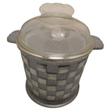Ice Bucket Guardian Service Ware Aluminum Plastic Liner Glass Lid Medieval Axe Armor Vintage