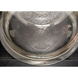 Ice Bucket Guardian Service Ware Aluminum Plastic Liner Glass Lid Medieval Axe Armor Vintage