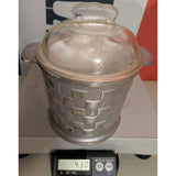 Ice Bucket Guardian Service Ware Aluminum Plastic Liner Glass Lid Medieval Axe Armor Vintage
