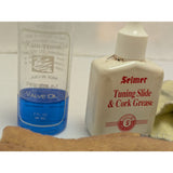 1960s Pioneer "Shino" Polishing Cloth Cleaning Set Selmer Cork Grease Valve Oil Brush Trumpet Brass