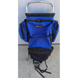 Jansport External Aluminum Frame Backpack Blue Black Hiking Pack USA Hip Wings Camping