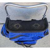 Jansport External Aluminum Frame Backpack Blue Black Hiking Pack USA Hip Wings Camping