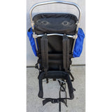 Jansport External Aluminum Frame Backpack Blue Black Hiking Pack USA Hip Wings Camping