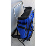Jansport External Aluminum Frame Backpack Blue Black Hiking Pack USA Hip Wings Camping