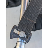 Jansport External Aluminum Frame Backpack Blue Black Hiking Pack USA Hip Wings Camping