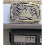 Rare Great Western Malting Co Brass Belt Buckle Wheat Grain Great American Beer