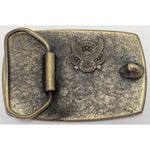 Rare Great Western Malting Co Brass Belt Buckle Wheat Grain Great American Beer