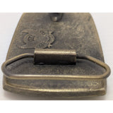 Rare Great Western Malting Co Brass Belt Buckle Wheat Grain Great American Beer