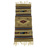 19X43 Artesanias Gultex Hand Woven Wool Table Runner Mexico Wall Art Rug Southwestern Striped Zapotec Navajo Style