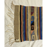19X43 Artesanias Gultex Hand Woven Wool Table Runner Mexico Wall Art Rug Southwestern Striped Zapotec Navajo Style