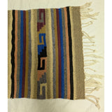 19X43 Artesanias Gultex Hand Woven Wool Table Runner Mexico Wall Art Rug Southwestern Striped Zapotec Navajo Style