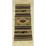 19X43 Artesanias Gultex Hand Woven Wool Table Runner Mexico Wall Art Rug Southwestern Striped Zapotec Navajo Style