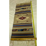 19X43 Artesanias Gultex Hand Woven Wool Table Runner Mexico Wall Art Rug Southwestern Striped Zapotec Navajo Style