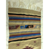 19X43 Artesanias Gultex Hand Woven Wool Table Runner Mexico Wall Art Rug Southwestern Striped Zapotec Navajo Style
