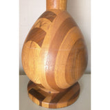 Solid Wood Mid-Century Table Lamp Teak Handmade Hardwoods
