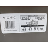 Black 6.5 Vionic Womens Drift Satima Walking Shoes Orthotic Support Lace Up Mesh Sneakers