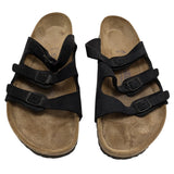 40 L9 M7 Birkenstock Florida Black Suede Soft Footbed Sandals Size 9 Made In Germany