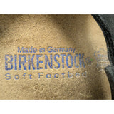 40 L9 M7 Birkenstock Florida Black Suede Soft Footbed Sandals Size 9 Made In Germany