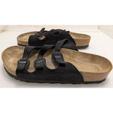 40 L9 M7 Birkenstock Florida Black Suede Soft Footbed Sandals Size 9 Made In Germany