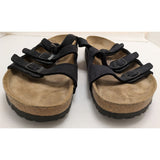 40 L9 M7 Birkenstock Florida Black Suede Soft Footbed Sandals Size 9 Made In Germany