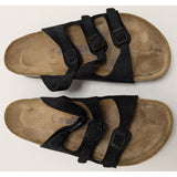 40 L9 M7 Birkenstock Florida Black Suede Soft Footbed Sandals Size 9 Made In Germany