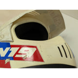1993 Nolan N19 K Helmet White BMX Full Face Vintage Italy Moto Motocross Dirt Bike Motorcycle