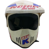 1993 Nolan N19 K Helmet White BMX Full Face Vintage Italy Moto Motocross Dirt Bike Motorcycle