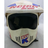 1993 Nolan N19 K Helmet White BMX Full Face Vintage Italy Moto Motocross Dirt Bike Motorcycle