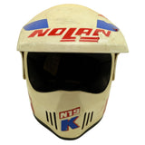 1993 Nolan N19 K Helmet White BMX Full Face Vintage Italy Moto Motocross Dirt Bike Motorcycle