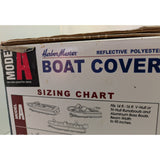SOLD Harbor Master Boat Cover Model A 14-16 V-Hull Reflective Polyester Trailerable