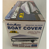 SOLD Harbor Master Boat Cover Model A 14-16 V-Hull Reflective Polyester Trailerable