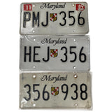 PMJ 356, HEJ 356, 356 938 Maryland License Plates Porsche