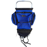 Jansport External Aluminum Frame Backpack Blue Black Hiking Pack USA Hip Wings Camping