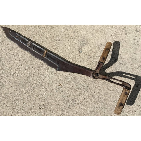 HKWC4 Hay Bale Saw Knife Harvest Tool Wood Metal Vintage Farmhouse Decor Farm Grim Reaper Halloween