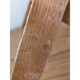 AS-IS BROKEN HANDLE Vintage Wov-N-Wood Jerry Wil Woven Picnic Basket Hinged Lid Dual Handles