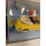 Yellow 1999 Maisto VW Bug Santa Reindeer Volkswagen Ornament Die-Cast Metal Christmas Beetle