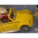 Yellow 1999 Maisto VW Bug Santa Reindeer Volkswagen Ornament Die-Cast Metal Christmas Beetle