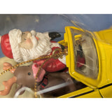 Yellow 1999 Maisto VW Bug Santa Reindeer Volkswagen Ornament Die-Cast Metal Christmas Beetle