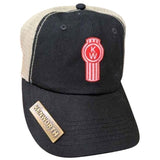 New Kenworth Semi Truck KW Logo Bottle Opener Emblem Hat Black Adjustable NOS