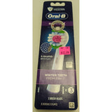 Oral-B 3D White Electric Toothbrush Replacement Brush Heads 3 Pack Whitening Bristles