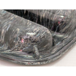 Prolon Ware Vintage Marbled Black Melamine Cafeteria Lunch Tray 6 Compartment