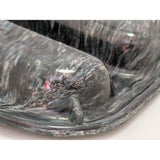 Prolon Ware Vintage Marbled Black Melamine Cafeteria Lunch Tray 6 Compartment