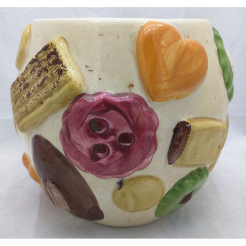 No Lid - VINTAGE LOS ANGELES POTTERY COOKIE JAR - COOKIES ALL OVER
