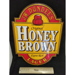 21”x15” JW Dundee’s Original Honey Brown Lager Beer Sign Metal Tin Dundees Extra Rich