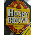 21”x15” JW Dundee’s Original Honey Brown Lager Beer Sign Metal Tin Dundees Extra Rich