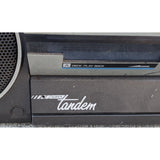 AS-IS Magnavox Super Tandem D8330 Vintage Boombox 2 Band AM/FM Radio 348H Dual Tape Deck Black