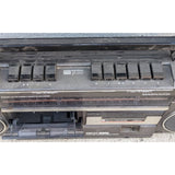 AS-IS Magnavox Super Tandem D8330 Vintage Boombox 2 Band AM/FM Radio 348H Dual Tape Deck Black
