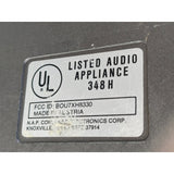 AS-IS Magnavox Super Tandem D8330 Vintage Boombox 2 Band AM/FM Radio 348H Dual Tape Deck Black
