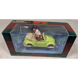 Lime Green 1999 VW Bug Maisto Santa Reindeer Christmas Ornament Volkswagen Die-Cast